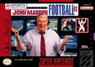 Capa de John Madden Football '93 (EUA)