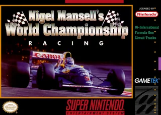 Capa de Nigel Mansell's World Championship Racing (EUA)