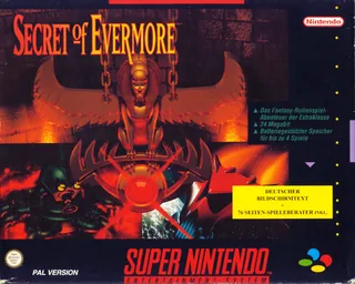 Capa de Secret of Evermore (Europa)