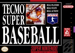 Capa de Tecmo Super Baseball (EUA)