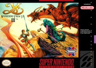 Capa de Ys III - Wanderers from Ys (EUA)