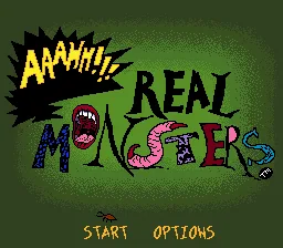 Aaahh!!! Real Monsters: tela de título