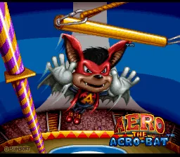 Aero the Acro-Bat: tela de título