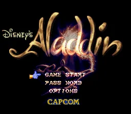 Aladdin: tela de título