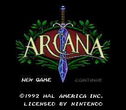 Arcana: tela de título
