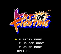 Art of Fighting: tela de título