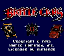 Battle Cars: tela de título