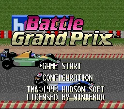 Battle Grand Prix: tela de título
