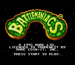 Battletoads in Battlemaniacs: tela de título