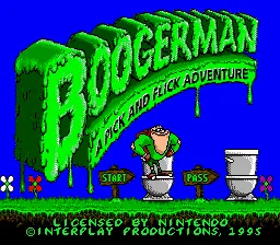 Boogerman - A Pick and Flick Adventure: tela de título