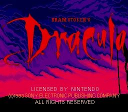 Bram Stoker's Dracula: tela de título