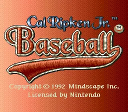 Cal Ripken Jr. Baseball: tela de título