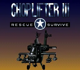 Choplifter III - Rescue-Survive: tela de título