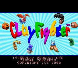 Clay Fighter: tela de título