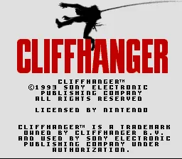 Cliffhanger: tela de título
