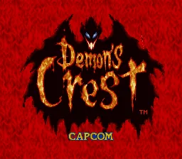 Demon's Crest: tela de título