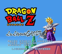 Dragon Ball Z - La Legende Saien: tela de título