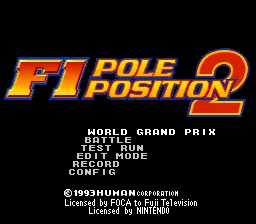 F1 Pole Position 2: tela de título