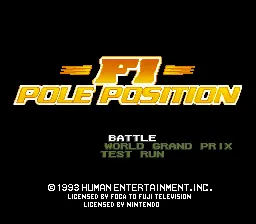 F1 Pole Position: tela de título