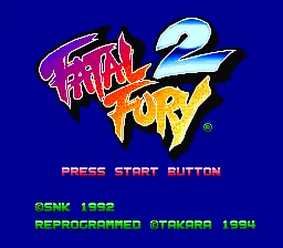 Fatal Fury 2: tela de título