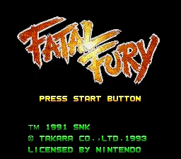 Fatal Fury: tela de título