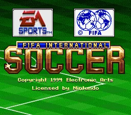 FIFA International Soccer: tela de título