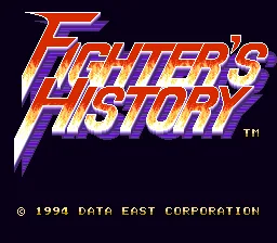 Fighter's History: tela de título