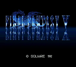 Final Fantasy V: tela de título