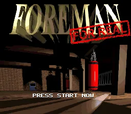 Foreman for Real: tela de título