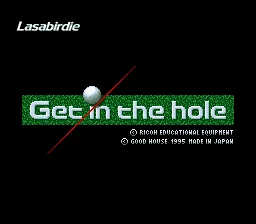 Get in the Hole: tela de título