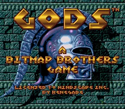 Gods: tela de título