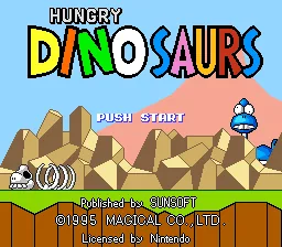 Hungry Dinosaurs: tela de título