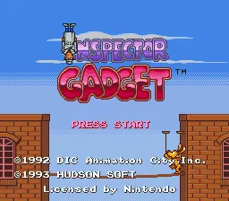 Inspector Gadget: tela de título