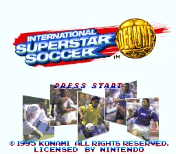 International Superstar Soccer Deluxe: tela de título