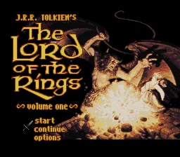 J.R.R. Tolkien's The Lord of the Rings - Volume 1: tela de título