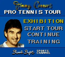 Jimmy Connors Pro Tennis Tour: tela de título