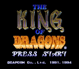King of Dragons: tela de título