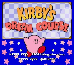 Kirby's Dream Course: tela de título