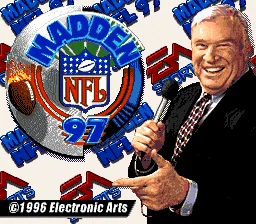 Madden NFL 97: tela de título
