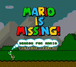 Mario Is Missing!: tela de título