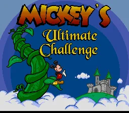 Mickey's Ultimate Challenge: tela de título