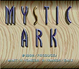 Mystic Ark: tela de título