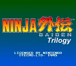 Ninja Gaiden Trilogy: tela de título
