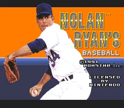 Nolan Ryan's Baseball: tela de título