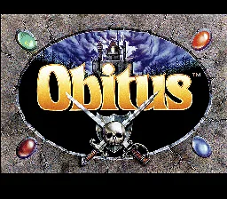 Obitus: tela de título