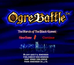 Ogre Battle - The March of the Black Queen: tela de título