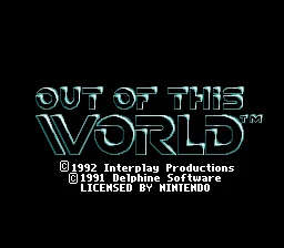 Out of This World: tela de título