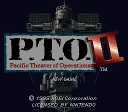 P.T.O. II - Pacific Theater of Operations: tela de título