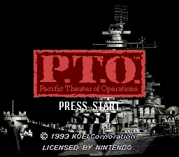 P.T.O. - Pacific Theater of Operations: tela de título