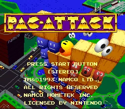 Pac-Attack: tela de título